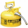 Bezpečnostní nádoba na hořlaviny Justrite AccuFlow s hadicí, typ II, žlutá, 4 l, 