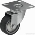 Gumové přístrojové kolo s přírubou, průměr 50 mm, kluzné, otočné, 