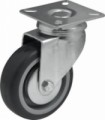 Gumové přístrojové kolo s přírubou, průměr 75 mm, kluzné, otočné, 