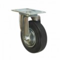 Gumové transportní kolo s přírubou, průměr 125 mm, otočné, skladem
