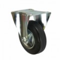 Gumové transportní kolo s přírubou, průměr 125 mm, pevné, 