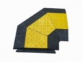 Kabelový most s víkem rohový, 77x73x6 cm, žlutá/černá, 
