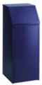 Kovový odpadkový koš na tříděný odpad, objem 45 l, modrý, 