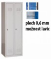 Základní šatní skříň, šedá-šedá, otočný zámek, skladem
