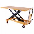 Mobilní hydraulický zvedací stůl, do 500 kg, deska 160 x 81 cm, 