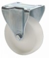 Nylonové transportní kolo s přírubou, průměr 160 mm, pevné, valivé ložisko, 