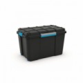 Plastový úložný box s víkem na klip Scuba, černý, 110 l, skladem