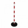 Plastový zahrazovací sloupek Annchi, výška 90 cm, bílý/červený, skladem