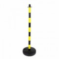 Plastový zahrazovací sloupek Annchi, výška 90 cm, černý/žlutý, skladem