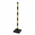 Plastový zahrazovací sloupek Mayleen se zatížením, výška 90 cm, černý/žlutý, skladem