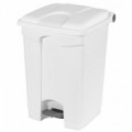 Plastový odpadkový koš Label, objem 45 l, bílý, skladem