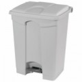 Plastový odpadkový koš Label, objem 70 l, šedý, 