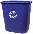 Plastový odpadkový koš Rubbermaid Soft, objem 27 l, modrý, skladem