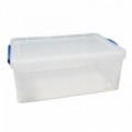 Plastový úložný boxy s víkem na klip, průhledný, 9 litrů, skladem
