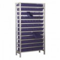 Regál s 68 zásuvnými boxy, hloubka 40 cm, skladem