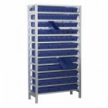 Regál s 68 zásuvnými boxy, hloubka 50 cm, skladem