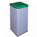 Set 3 ks plastových odpadkových košů Monti na tříděný odpad, objem 3 x 85 l, zelená, 