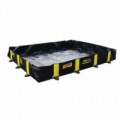 Velkoobjemová záchytná vana Justrite RIGID-LOCK QUICKBERM®, černá, 662 l, 