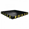 Velkoobjemová záchytná vana Justrite RIGID-LOCK QUICKBERM®, černá, 4 069 l, 