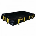 Velkoobjemová záchytná vana Justrite RIGID-LOCK QUICKBERM®, černá, 890 l, 