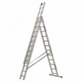 Víceúčelový trojdílný žebřík PROFI, 3 x 12 příček, 