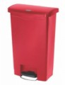 Vysoce kvalitní nášlapný koš Rubbermaid Front Step, objem 50 l, červený, 