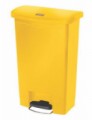 Vysoce kvalitní nášlapný koš Rubbermaid Front Step, objem 50 l, žlutý, 