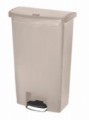 Vysoce kvalitní nášlapný koš Rubbermaid Front Step, objem 68 l, béžový, 