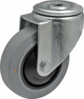 Antistatické gumové přístrojové kolo se středovým otvorem, průměr 125 mm, otočné, 