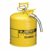 Bezpečnostní nádoba na hořlaviny Justrite s hadicí, žlutá, 19 l, skladem