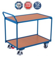 Policový vozík s madlem, do 250 kg, 2 police, 98 x 112,5 x 62,4 cm, skladem