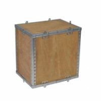 Dřevěný přepravní box s víkem, 40 x 30 x 40 cm, 