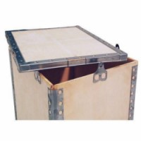 Dřevěný přepravní box s víkem, 40 x 40 x 60 cm, 