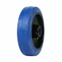 Gumové pojezdové kolo, průměr 125 mm, kluzné ložisko, modré, skladem