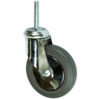 Gumové přístrojové kolo s čepem, průměr 125 mm, otočné, kluzné ložisko, skladem