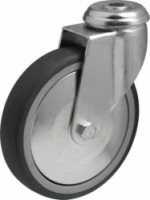 Gumové přístrojové kolo se středovým otvorem, průměř 125 mm, kluzné, otočné, 