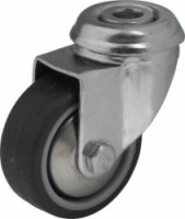 Gumové přístrojové kolo se středovým otvorem, průměř 50 mm, kluzné, otočné, 