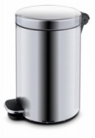 Kovový odpadkový koš Basic, objem 5 l, matný nerez, skladem
