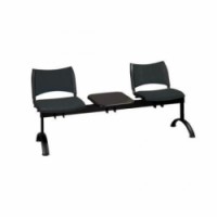 Lavice Smart 2-sedák + stolek, černá, 