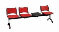 Lavice Smart 3-sedák + stolek, červená, 