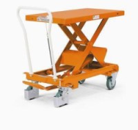 Mobilní hydraulický zvedací stůl Bishamon, do 800 kg, deska 101 x 51,8 cm, 