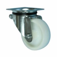 Nylonové transportní kolo s přírubou, průměr 125 mm, otočné, kluzné ložisko, skladem