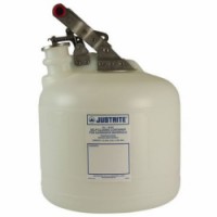 Plastová nádoba na hořlavé látky Justrite s úchytem, bílá, 9,5 l, 