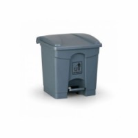 Plastový odpadkový koš Leo, objem 30 l, šedý, 