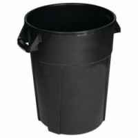 Plastový odpadkový koš PL Pure, objem 120 l, černá, 