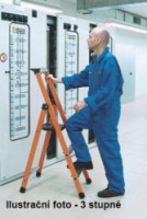 Plastové schůdky Zarges pro elektrikáře, 4 stupně, 