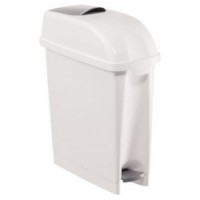 Plastový hygienický koš Chloe, 17 l, bílý, 