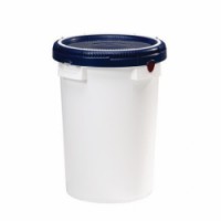 Plastový kulatý kontejner Click Pack, 25 l, s víkem, skladem