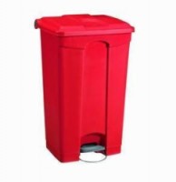 Plastový odpadkový koš Label, objem 30 l, červený, 