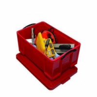Plastový úložný box s víkem na klip64 l , červená, skladem